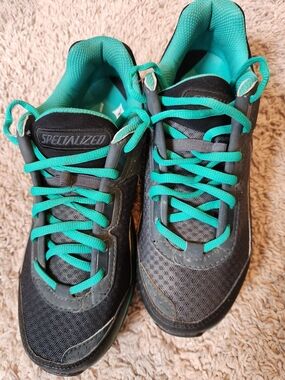 Specialized Women's Black & Teal Mountain Biking Shoes